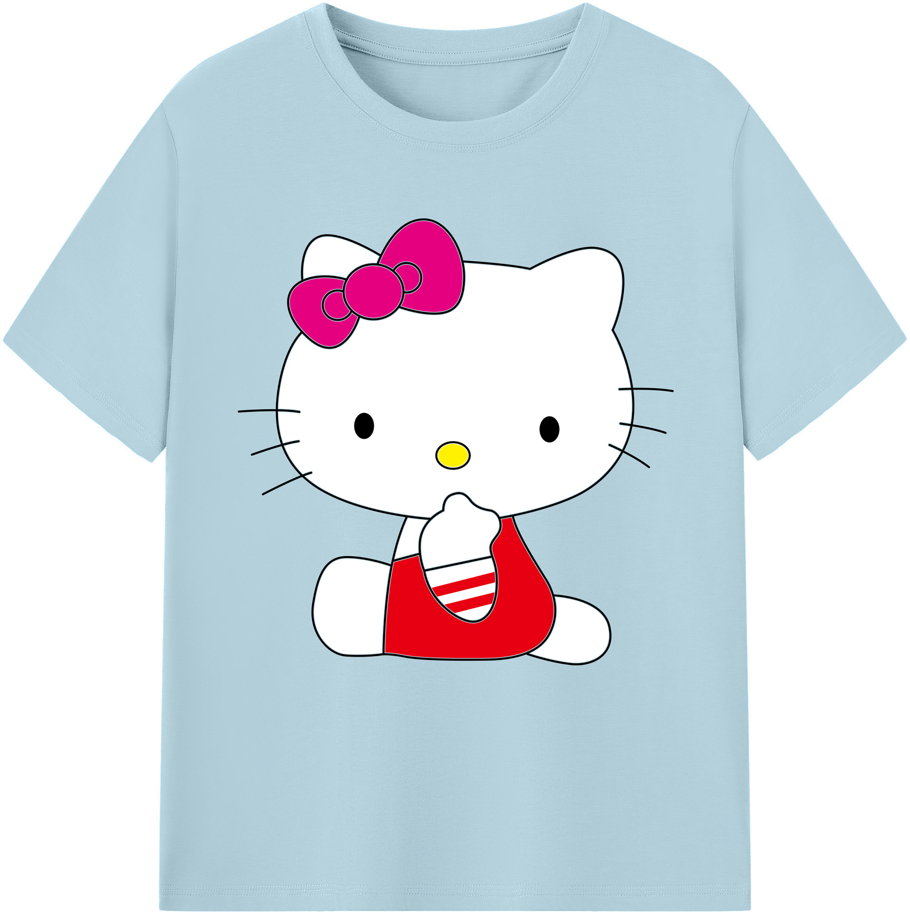 （画像用） Hello Kitty ハローキティ 綿100％半袖Tシャツ（フロントプリント）